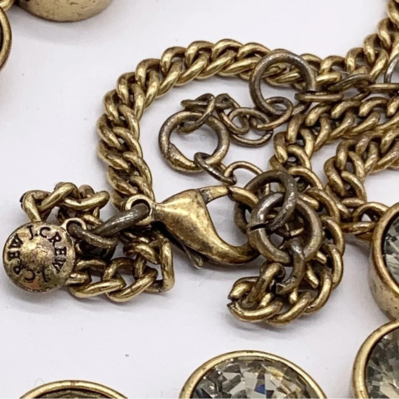 J. Crew Jeweled Light Topaz Gold Brulee Necklace - Picture 3 of 5